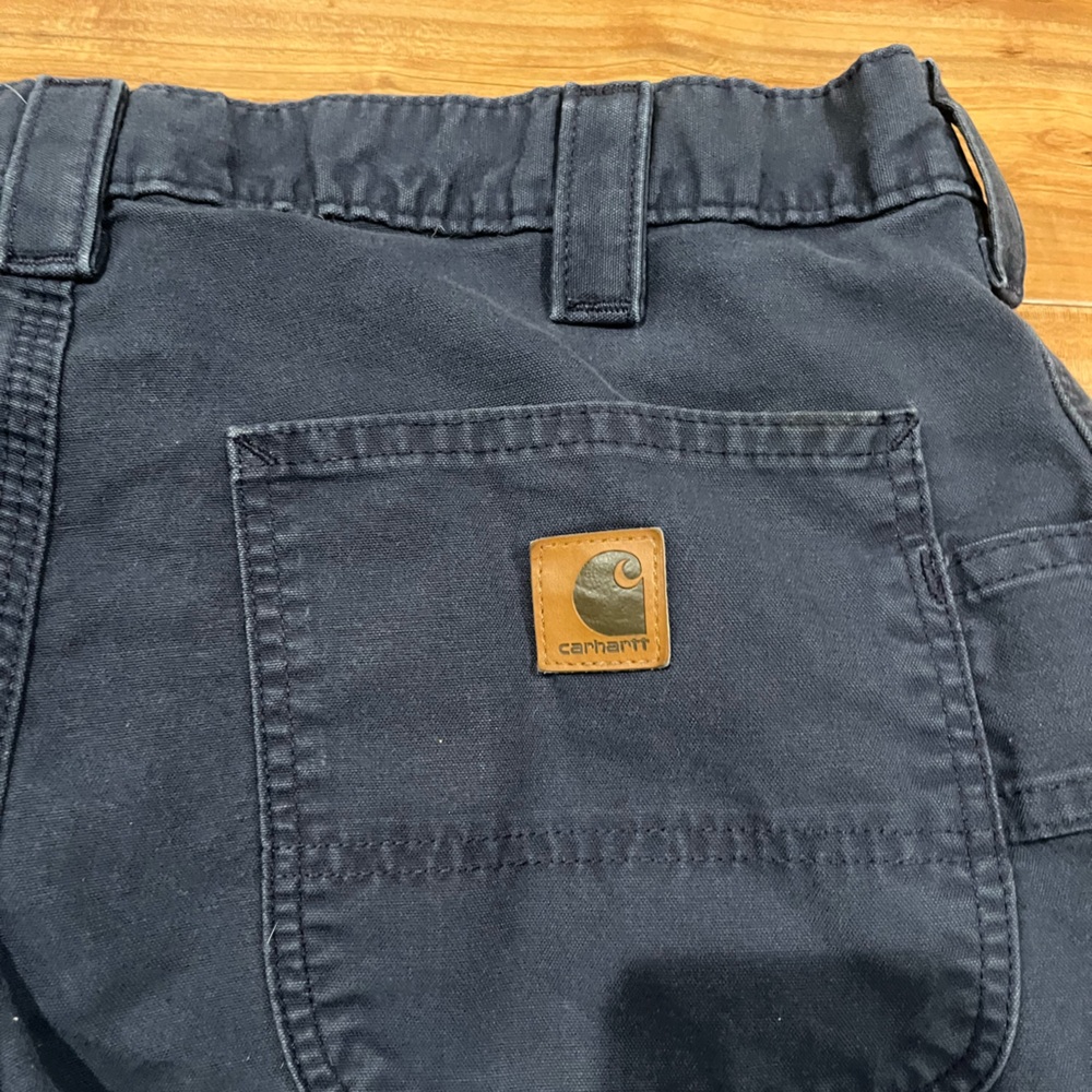 Carhartt Men's Dark Blue Pants - Durable Utility Workwear, Relaxed Fit